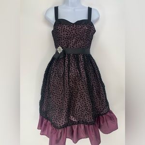 Vintage y2k party dress 7 sheer polka dot print